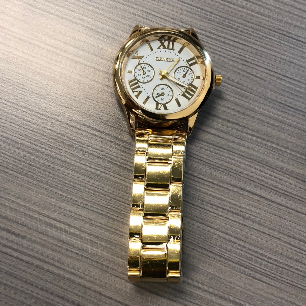 Gold Geneva watch